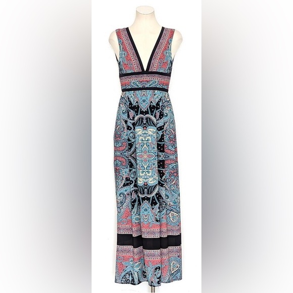 BCBG MaxAzria Elyza Deep V Maxi Dress - Picture 3 of 13